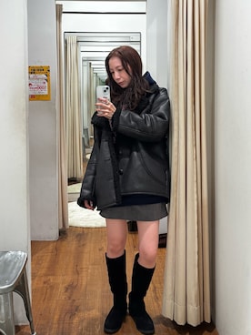 「アイテム（パーカー）」を使った、庄司　未菜美さん（レディース・159cm・30代）の秋コーディネート