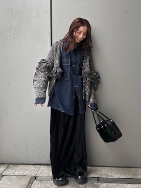 「アイテム（スカート）」を使った、庄司　未菜美さん（レディース・159cm・30代）の秋コーディネート