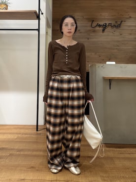 「Ungrid（アングリッド）のアイテム」を使った、庄司　未菜美さん（レディース・159cm）の秋コーディネート