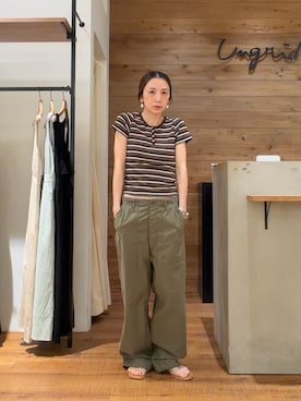 「Ungrid（アングリッド）のアイテム」を使った、庄司　未菜美さん（レディース・159cm）の夏コーディネート