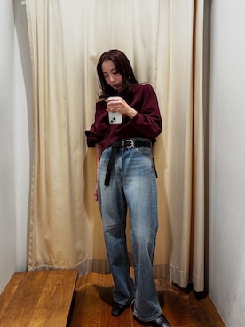 「アイテム（スウェット）」を使った、庄司　未菜美さん（レディース・159cm・30代）の秋コーディネート