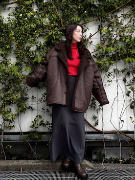 「アイテム（ジャケット/アウター）」を使った、庄司　未菜美さん（レディース・159cm・30代）の秋コーディネート
