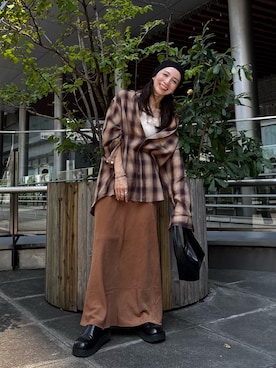 「アイテム（ニットキャップ/ビーニー）」を使った、庄司　未菜美さん（レディース・159cm・30代）の夏コーディネート