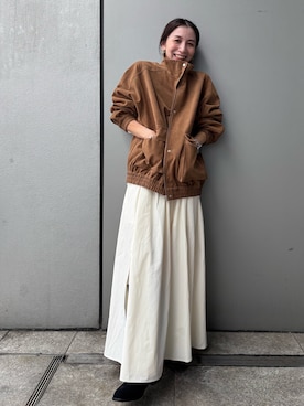 「アイテム（ブーツ）」を使った、庄司　未菜美さん（レディース・159cm・30代）の秋コーディネート