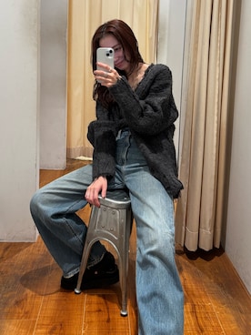 「Ungrid（アングリッド）のアイテム（カーディガン/ボレロ）」を使った、庄司　未菜美さん（レディース・159cm）の秋コーディネート