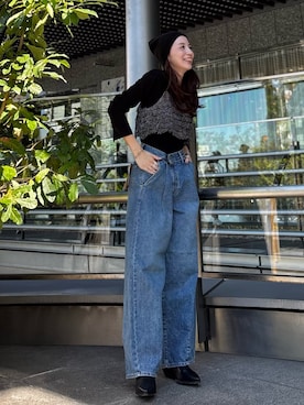 「アイテム（帽子）」を使った、庄司　未菜美さん（レディース・159cm・30代）の秋コーディネート