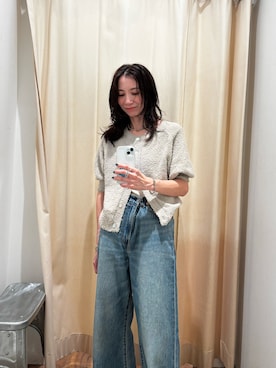 「アイテム（カーディガン/ボレロ）」を使った、庄司　未菜美さん（レディース・159cm・30代）の夏コーディネート