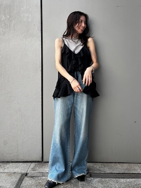 「Levi's（リーバイス）のアイテム（パンツ）」を使った、庄司　未菜美さん（レディース・159cm）の夏コーディネート