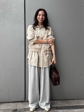 「アイテム（スウェットパンツ）」を使った、庄司　未菜美さん（レディース・159cm・30代）の秋コーディネート