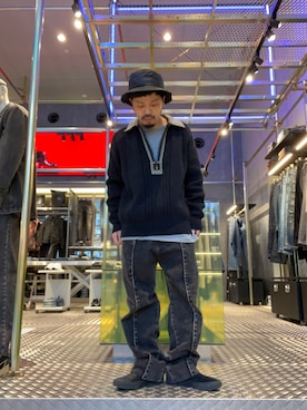 「DIESEL OSAKA」｜manabu iwasakiさん（メンズ・163cm）の冬コーディネート