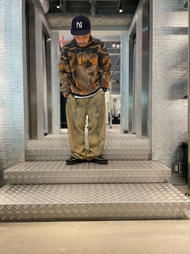 「DIESEL（ディーゼル）のアイテム（その他パンツ）」を使った、manabu iwasakiさん（メンズ・163cm）の秋コーディネート
