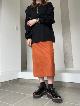 「VACANCY（ヴァカンシー）のアイテム（Tシャツ/カットソー）」を使った、nojikoさん（レディース・159cm）の春コーディネート