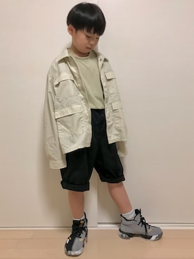 「RADCHAP（ラッドチャップ）のアイテム（トップス）」を使った、MKさん（キッズ・123cm）の秋コーディネート