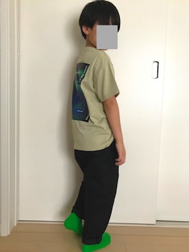 「RADCHAP（ラッドチャップ）のアイテム（トップス）」を使った、MKさん（キッズ・122cm）の夏コーディネート
