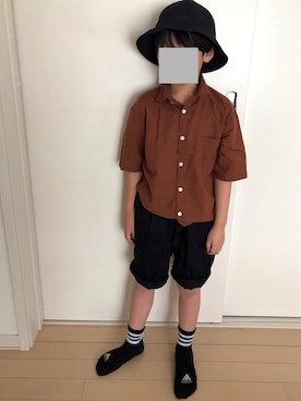 「adidas Originals（アディダスオリジナルス）のアイテム（ハット）」を使った、MKさん（キッズ・122cm）の夏コーディネート