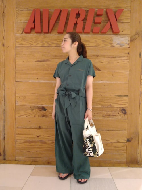 AVILEX　アヴィレックス　つなぎ　オールインワン　グリーン　XLサイズ セール】ALL IN ONE/ オールインワン（つなぎ/オールインワン