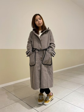 「モッサコート」｜kinukaさん（レディース・157cm）の秋コーディネート
