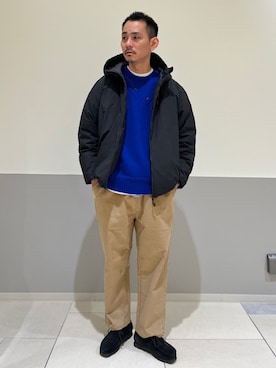 「SHIPS any（シップス エニィ）のアイテム（ダウンジャケット/コート）」を使った、遠藤さん（メンズ・175cm）の秋コーディネート