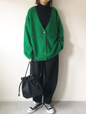 「Shelly island（シェリーアイランド）のアイテム」を使った、𝚔𝚘さん（レディース・160cm）の冬コーディネート