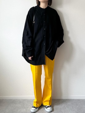 「NYLAUS（ナイラス）のアイテム（パンツ）」を使った、𝚔𝚘さん（レディース・160cm）の冬コーディネート