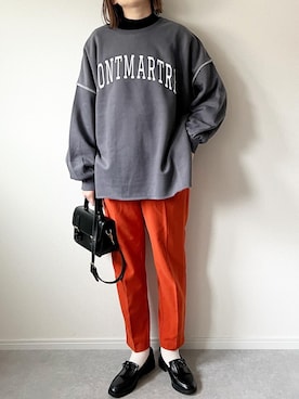 「BONLECILL（ボンルシール）のタッセルチャーム付きローファー（ローファー）」を使った、𝚔𝚘さん（レディース・160cm）の冬コーディネート