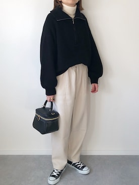 「冬」｜「しまむら（シマムラ）のアイテム」を使った、𝚔𝚘さん（レディース・160cm）の冬コーディネート