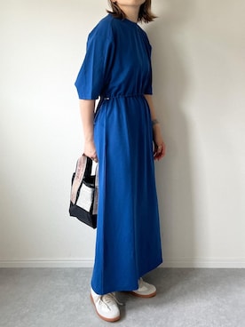 「シアタープロダクツ(THEATRE PRODUCTS)」｜「アイテム（ワンピース/ドレス）」を使った、𝚔𝚘さん（レディース・160cm）の夏コーディネート
