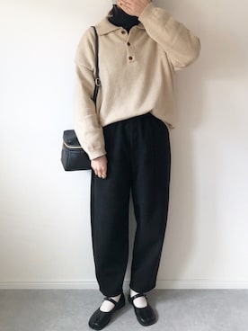 「アイテム（バレエシューズ）」を使った、𝚔𝚘さん（レディース・160cm）の冬コーディネート