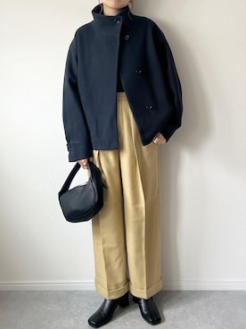 「上下GU」｜𝚔𝚘さん（レディース・160cm）の秋コーディネート