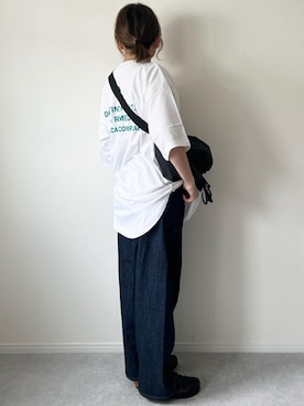 「バックロゴ」｜「アイテム（バッグ）」を使った、𝚔𝚘さん（レディース・160cm）の春コーディネート