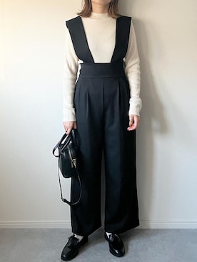 「BONLECILL（ボンルシール）のタッセルチャーム付きローファー（ローファー）」を使った、𝚔𝚘さん（レディース・160cm）の秋コーディネート