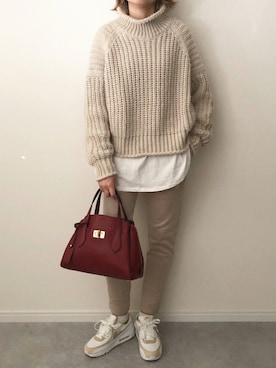 「SAC'S BARJean（サックスバージーン）のアイテム」を使った、𝚔𝚘さん（レディース・160cm）の秋コーディネート