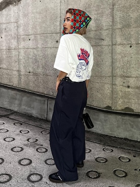 「Sourcream（サワークリーム）のアイテム」を使った、CHIHONさん（レディース・158cm）の夏コーディネート