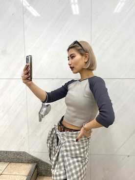 「Six M（シックスエム）のアイテム」を使った、CHIHONさん（レディース・158cm）の春コーディネート