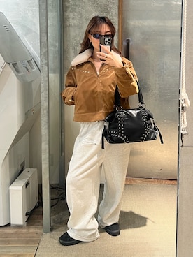 「アイテム（スウェットパンツ）」を使った、CHIHONさん（レディース・158cm）の秋コーディネート