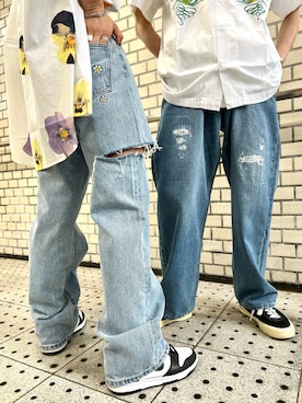 「OBEY（オベイ）のアイテム（トップス）」を使った、CHIHONさん（レディース・158cm）の春コーディネート