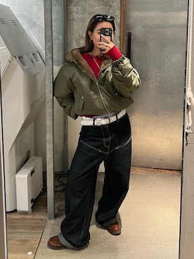 「アイテム（ブルゾン）」を使った、CHIHONさん（レディース・158cm）の秋コーディネート