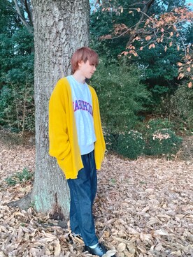 「CPCM」｜「アイテム（スウェット）」を使った、shioさん（メンズ・166cm）の冬コーディネート