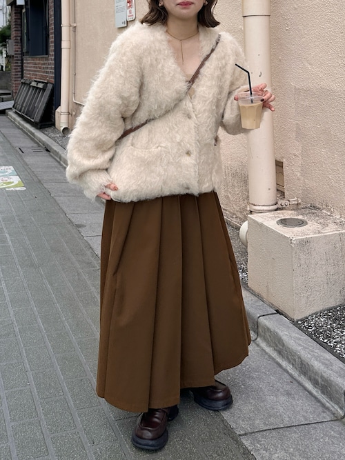 OLUN カーディガン Shaggy knit cardigan/貴族式シャギーカーディガン