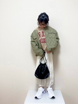 「アイテム（スカート）」を使った、𝚏𝚞𝚞*さん（キッズ・110cm）の冬コーディネート