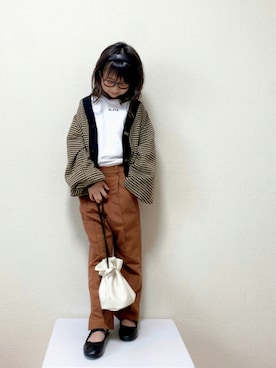 「JEANASIS（ジーナシス）のアイテム」を使った、𝚏𝚞𝚞*さん（キッズ・110cm）の秋コーディネート