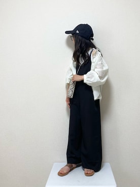 「devirock（デビロック）のアイテム（オールインワン・サロペット）」を使った、𝚏𝚞𝚞*さん（キッズ・120cm）の夏コーディネート