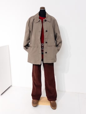 「アイテム（モカシン/デッキシューズ）」を使った、シさん（メンズ・176cm）の秋コーディネート