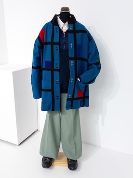 「VINTAGE（ヴィンテージ）のアイテム（その他アウター）」を使った、シさん（メンズ・176cm）の秋コーディネート