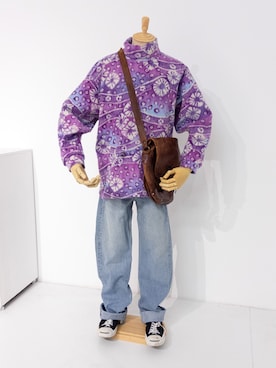 「アイテム（メッセンジャーバッグ）」を使った、シさん（メンズ・176cm）の秋コーディネート