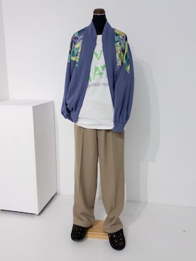 「アイテム（モカシン/デッキシューズ）」を使った、シさん（メンズ・176cm）の秋コーディネート
