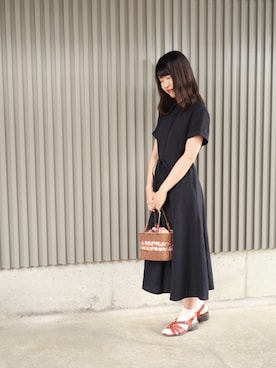 シャツワンピースを使った 黒ワンピ の人気ファッションコーディネート 年齢 歳 24歳 Wear