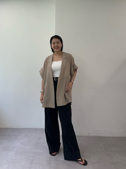 《大人の夏アイテム》フレンチスリーブメッシュジャケット