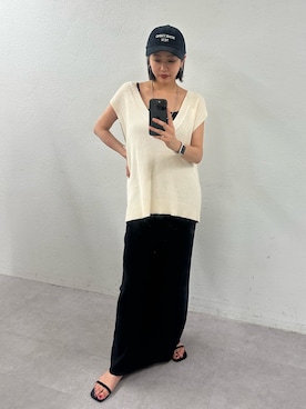 「アイテム（ワンピース/ドレス）」を使った、TSURUGASAKI_163cmさん（レディース・163cm）の夏コーディネート