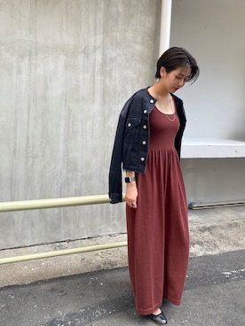 「SHENERY」｜「アイテム（デニムジャケット）」を使った、TSURUGASAKI_163cmさん（レディース・163cm）の秋コーディネート